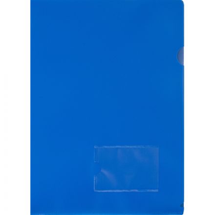 Папка уголок Attache А4 180 мкм, карман для визитки, синий 1/20шт Папка уголок Attache А4 180 мкм, карман для визитки, синий 1/20шт