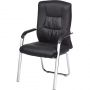 Конференц-кресло BN_TQ_Echair-807 VPU кожзам черный, хром