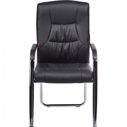 Конференц-кресло BN_TQ_Echair-807 VPU кожзам черный, хром