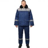 Костюм рабочий зимний з35-КБР синий/серый (р.52-54) 158-164 Костюм рабочий зимний з35-КБР синий/серый (р.52-54) 158-164