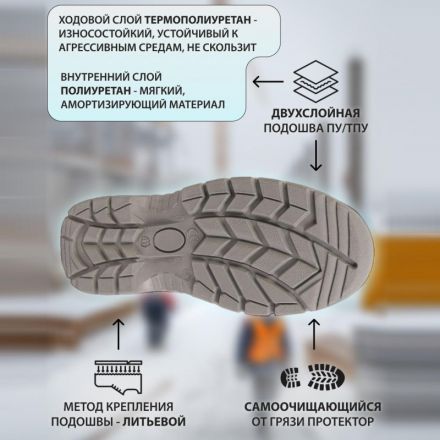 Сапоги Лайн ПУ/ТПУ с МП искусственный мех  р 40