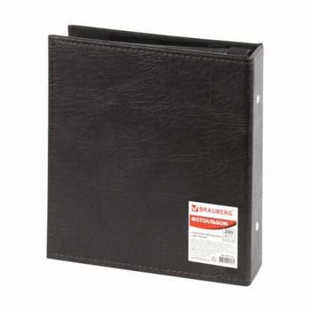 Фотоальбом BRAUBERG на 200 фото 10х15 см, под фактурную кожу, индивидуальный бокс, тёмно-коричневый, 391116 Фотоальбом BRAUBERG на 200 фото 10х15 см, под фактурную кожу, индивидуальный бокс, тёмно-коричневый, 391116