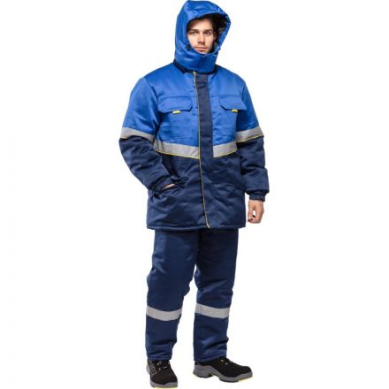 Куртка рабочая зимняя з43-КУ вас/син р.44-46/170-176