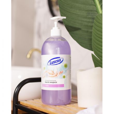 Мыло жидкое Luscan антибактериальное с дозатором 1л Мыло жидкое Luscan антибактериальное с дозатором 1л