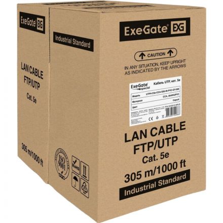Кабель ExeGate Special UTP4-C5e-CCA-S26-IN-PVC-GY-305 UTP 4