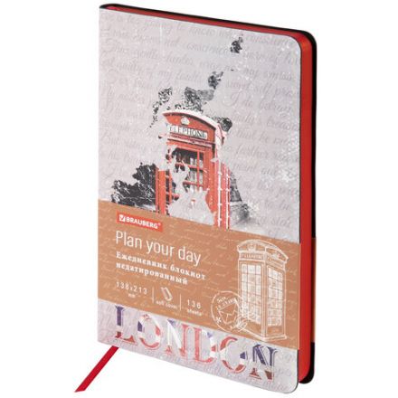 Ежедневник недатированный А5 (138х213 мм), BRAUBERG VISTA, под кожу, гибкий, 136 л., "Good old England", 112010 Ежедневник недатированный А5 (138х213 мм), BRAUBERG VISTA, под кожу, гибкий, 136 л., "Good old England", 112010