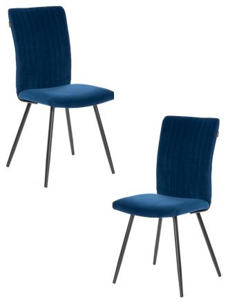 Стул обеденный Monte Carlo (2 шт. в упаковке) TREND, велюр, Blue (синий), 49х51х93 см Стул обеденный Monte Carlo (2 шт. в упаковке) TREND, велюр, Blue (синий), 49х51х93 см