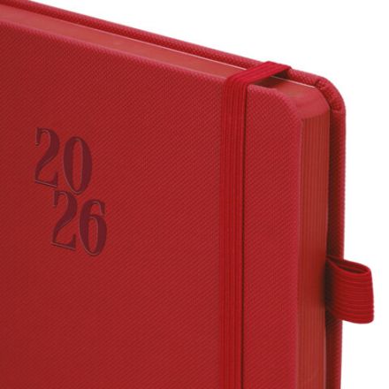 Ежедневник датированный 2026, А5, 138х213 мм, BRAUBERG "Plain", под кожу, резинка, держатель для ручки, красный, 117508 Ежедневник датированный 2026, А5, 138х213 мм, BRAUBERG "Plain", под кожу, резинка, держатель для ручки, красный, 117508