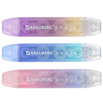 Корректирующая лента двусторонняя BRAUBERG "GRADE PASTEL", 5 мм x 10 м, КОМПЛЕКТ 3 штук, 273026 Корректирующая лента двусторонняя BRAUBERG "GRADE PASTEL", 5 мм x 10 м, КОМПЛЕКТ 3 штук, 273026