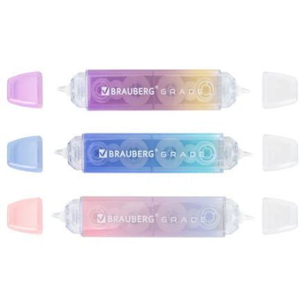 Корректирующая лента двусторонняя BRAUBERG "GRADE PASTEL", 5 мм x 10 м, КОМПЛЕКТ 3 штук, 273026 Корректирующая лента двусторонняя BRAUBERG "GRADE PASTEL", 5 мм x 10 м, КОМПЛЕКТ 3 штук, 273026