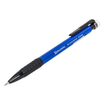 Карандаш механический 0,5 мм, BRAUBERG "Comfort", ластик, резиновый грип, корпус синий, 180283 Карандаш механический 0,5 мм, BRAUBERG "Comfort", ластик, резиновый грип, корпус синий, 180283