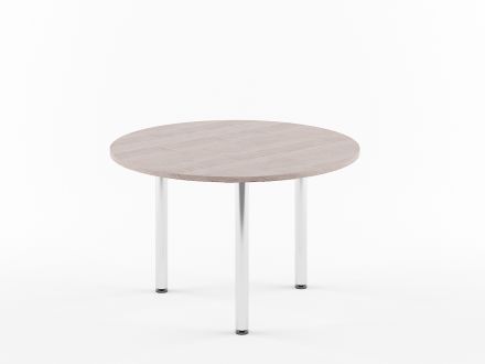 Конференц -  стол круглый XRT 120 Дуб Сонома/Алюминий 1200х750 XTEN