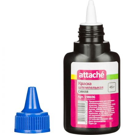 Краска штемпельная Attache синяя на водной основе 45 г