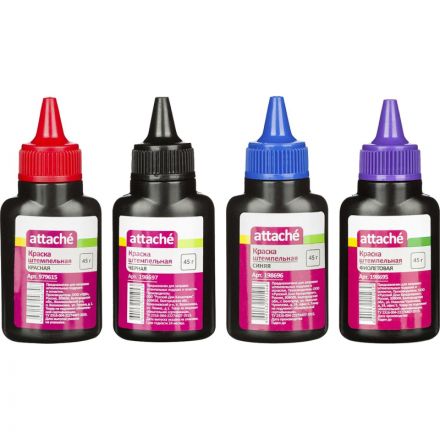 Краска штемпельная Attache синяя на водной основе 45 г