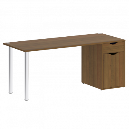 Home Office Стол письменный VR.SP-3-178.1 Орех/Хром опоры 1780*720*750 Home Office Стол письменный VR.SP-3-178.1 Орех/Хром опоры 1780*720*750