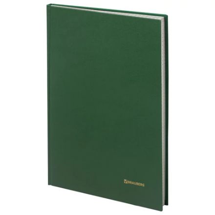 Книга учета 96 л., клетка, твердая, бумвинил, блок офсет, А4 200х290 мм, BRAUBERG, зеленая, 130222 Книга учета 96 л., клетка, твердая, бумвинил, блок офсет, А4 200х290 мм, BRAUBERG, зеленая, 130222