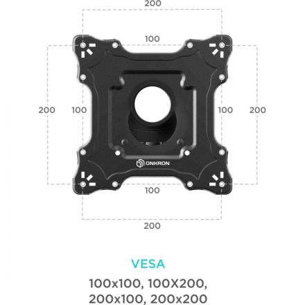 Кронштейн Onkron для телевизора 17-43 наклонно-поворотный, черный M4S