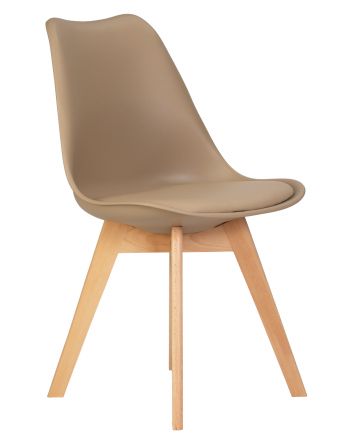 Набор 4 шт Стул обеденный DOBRIN JERRY SOFT, ножки светлый бук, цвет сиденья бежевый (GR-03) Набор 4 шт Стул обеденный DOBRIN JERRY SOFT, ножки светлый бук, цвет сиденья бежевый (GR-03)