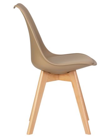 Набор 4 шт Стул обеденный DOBRIN JERRY SOFT, ножки светлый бук, цвет сиденья бежевый (GR-03) Набор 4 шт Стул обеденный DOBRIN JERRY SOFT, ножки светлый бук, цвет сиденья бежевый (GR-03)