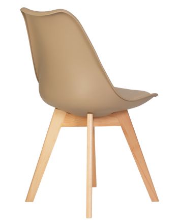 Набор 4 шт Стул обеденный DOBRIN JERRY SOFT, ножки светлый бук, цвет сиденья бежевый (GR-03) Набор 4 шт Стул обеденный DOBRIN JERRY SOFT, ножки светлый бук, цвет сиденья бежевый (GR-03)