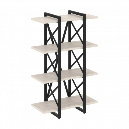 Loft Стеллаж на регулируемых опорах-4 полки VR.L-MST.O-4.4V Денвер светлый/Чёрный металл 800*400*1280 Loft Стеллаж на регулируемых опорах-4 полки VR.L-MST.O-4.4V Денвер светлый/Чёрный металл 800*400*1280