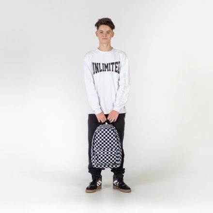 Рюкзак HEIKKI POSITIVE (ХЕЙКИ) универсальный, карман-антивор, "Black&White", 42х28х14 см, 272543