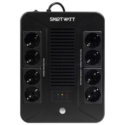 Источник бесперебойного питания SMARTWATT UPS SAFE PRO 1050, 1050 ВА (630 Вт), 8 розеток, 3703020270006 Источник бесперебойного питания SMARTWATT UPS SAFE PRO 1050, 1050 ВА (630 Вт), 8 розеток, 3703020270006