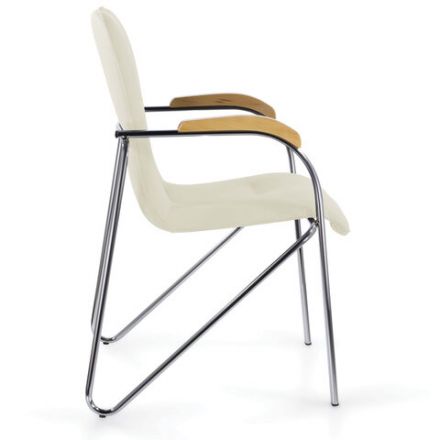 Кресло BRABIX "Samba CF-105 BOX-2", хром каркас, накладки "бук", кожзам бежевый, разобрано, 532762 Кресло BRABIX "Samba CF-105 BOX-2", хром каркас, накладки "бук", кожзам бежевый, разобрано, 532762