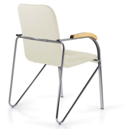 Кресло BRABIX "Samba CF-105 BOX-2", хром каркас, накладки "бук", кожзам бежевый, разобрано, 532762 Кресло BRABIX "Samba CF-105 BOX-2", хром каркас, накладки "бук", кожзам бежевый, разобрано, 532762