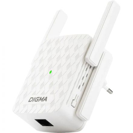 Усилитель сигнала Wi-Fi Digma D-WR310 (D-WR310V2) N300 Wi-Fi белый
