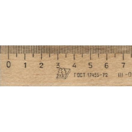 Линейка деревянная 20 см, ЛП-200, МОЖГА, С05, C05