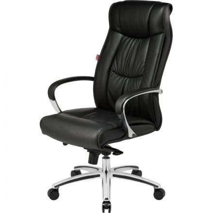 Кресло BN_Fc_Руководителя Echair-534 TL кожа черная, хром Кресло BN_Fc_Руководителя Echair-534 TL кожа черная, хром