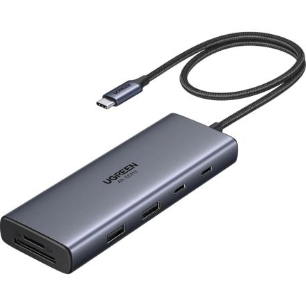 Разветвитель USB Ugreen CM498A (85774) Revodok 9in1,100W, USB-C Hub, сер косм Разветвитель USB Ugreen CM498A (85774) Revodok 9in1,100W, USB-C Hub, сер косм