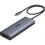 Разветвитель USB Ugreen CM498A (85774) Revodok 9in1,100W, USB-C Hub, сер косм