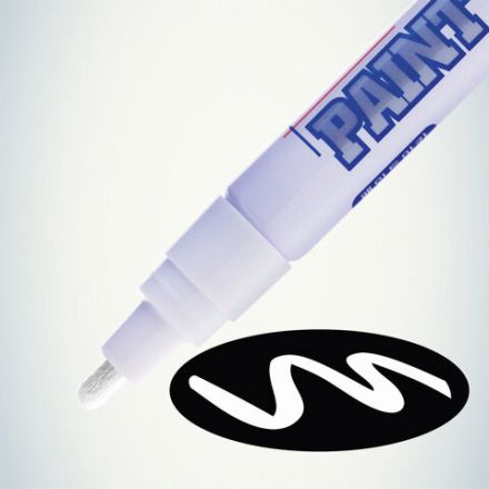 Маркер-краска лаковый (paint marker) MUNHWA, 4 мм, БЕЛЫЙ, нитро-основа, алюминиевый корпус, PM-05 Маркер-краска лаковый (paint marker) MUNHWA, 4 мм, БЕЛЫЙ, нитро-основа, алюминиевый корпус, PM-05