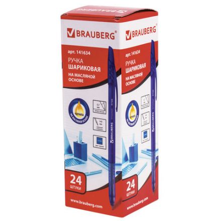Ручка шариковая масляная BRAUBERG "Oil Base", СИНЯЯ, корпус синий, узел 0,7 мм, линия письма 0,35 мм, 141634 Ручка шариковая масляная BRAUBERG "Oil Base", СИНЯЯ, корпус синий, узел 0,7 мм, линия письма 0,35 мм, 141634