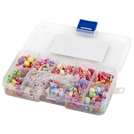 Набор для создания бижутерии и украшений BEADS SET, 200 элементов, 10 видов, пастель, BRAUBERG KIDS, 664693 Набор для создания бижутерии и украшений BEADS SET, 200 элементов, 10 видов, пастель, BRAUBERG KIDS, 664693