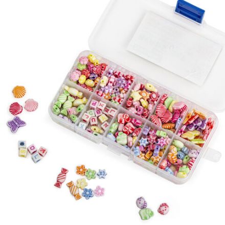 Набор для создания бижутерии и украшений BEADS SET, 200 элементов, 10 видов, пастель, BRAUBERG KIDS, 664693 Набор для создания бижутерии и украшений BEADS SET, 200 элементов, 10 видов, пастель, BRAUBERG KIDS, 664693