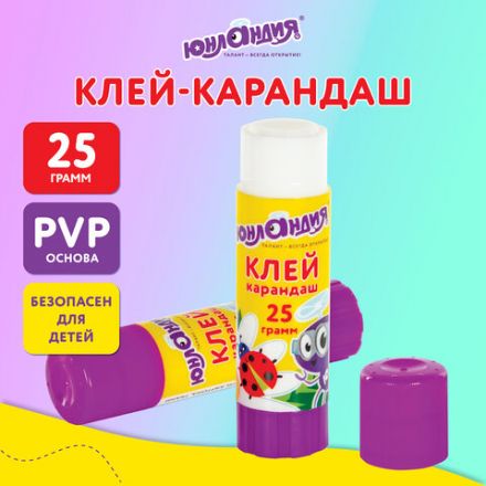 Клей-карандаш ЮНЛАНДИЯ "ЮНЛАНДИК И БОЖЬЯ КОРОВКА", 25 г, улучшенный, 227612 Клей-карандаш ЮНЛАНДИЯ "ЮНЛАНДИК И БОЖЬЯ КОРОВКА", 25 г, улучшенный, 227612