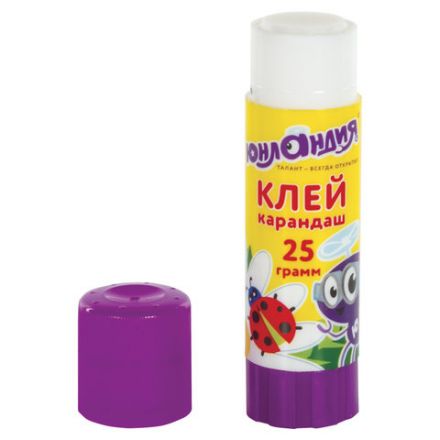 Клей-карандаш ЮНЛАНДИЯ "ЮНЛАНДИК И БОЖЬЯ КОРОВКА", 25 г, улучшенный, 227612 Клей-карандаш ЮНЛАНДИЯ "ЮНЛАНДИК И БОЖЬЯ КОРОВКА", 25 г, улучшенный, 227612