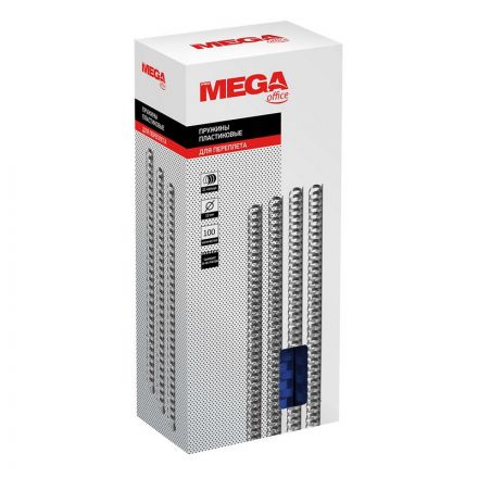 Пружины для переплета пластиковые Promega office 12 мм синие (100 штук в упаковке) Пружины для переплета пластиковые Promega office 12 мм синие (100 штук в упаковке)