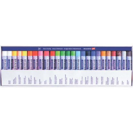 Пастель масляная художественная BRAUBERG ART CLASSIC, 24 цвета, круглое сечение, 181448 Пастель масляная художественная BRAUBERG ART CLASSIC, 24 цвета, круглое сечение, 181448