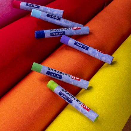 Пастель масляная художественная BRAUBERG ART CLASSIC, 24 цвета, круглое сечение, 181448 Пастель масляная художественная BRAUBERG ART CLASSIC, 24 цвета, круглое сечение, 181448