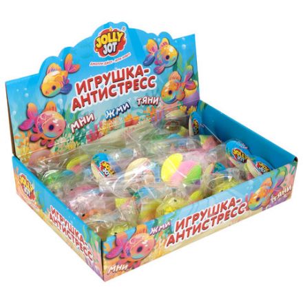 Игрушка-антистресс "РЫБКА", 11 см, ассорти 4 цвета, дисплей, JOLLY JOT (ДЖОЛЛИ ДЖОТ), 665813 Игрушка-антистресс "РЫБКА", 11 см, ассорти 4 цвета, дисплей, JOLLY JOT (ДЖОЛЛИ ДЖОТ), 665813