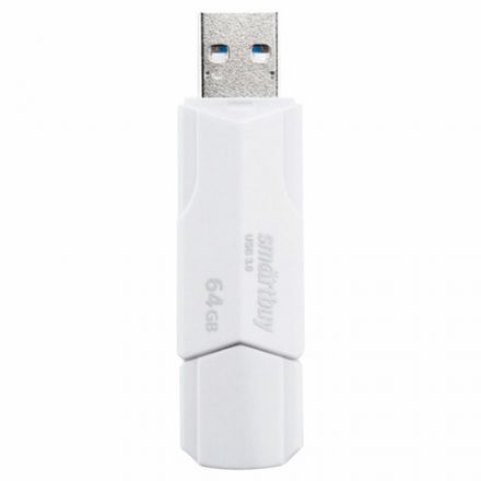 Флеш-диск 64 GB SMARTBUY Clue, USB 2.0, белый, SB64GBCLU-W Флеш-диск 64 GB SMARTBUY Clue, USB 2.0, белый, SB64GBCLU-W
