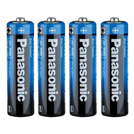 Батарейки КОМПЛЕКТ 4 шт., PANASONIC AA R6 (316), солевые, пальчиковые, в пленке, 1,5 В Батарейки КОМПЛЕКТ 4 шт., PANASONIC AA R6 (316), солевые, пальчиковые, в пленке, 1,5 В