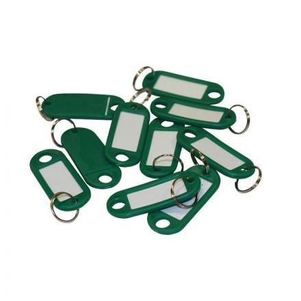 Бирки для ключей пластиковые зеленые (10 штук в упаковке)