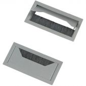 СпецМеб S_Заглушка кабель-канала прямоугольная ZS-160 Серый мет. 160x80x27 СпецМеб S_Заглушка кабель-канала прямоугольная ZS-160 Серый мет. 160x80x27