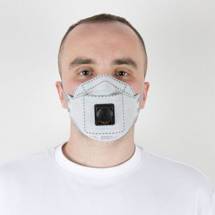 Респиратор (1 шт.) с клапаном и угольным фильтром, полумаска фильтрующая, трехпанельный складной, индивидуальная упаковка, FFP2, JM-9326 Респиратор (1 шт.) с клапаном и угольным фильтром, полумаска фильтрующая, трехпанельный складной, индивидуальная упаковка, FFP2, JM-9326