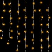 Гирлянда 'Бахрома' 2 x 1.5 м Сердце, IP20, прозр нить, теп бел, 1041889